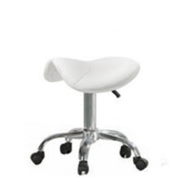 Hydraulic Saddle Stool No/Back (Black or White)