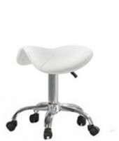 Hydraulic Saddle Stool No/Back (Black or White)